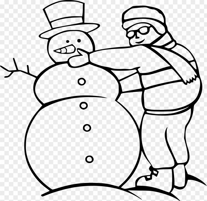 Make A Snowman Black And White Clip Art PNG