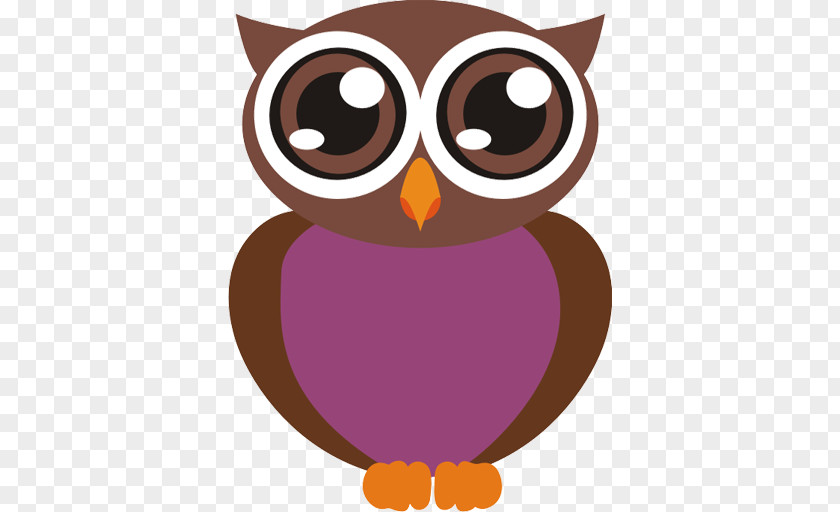 Owl Caricature Line Art Clip PNG