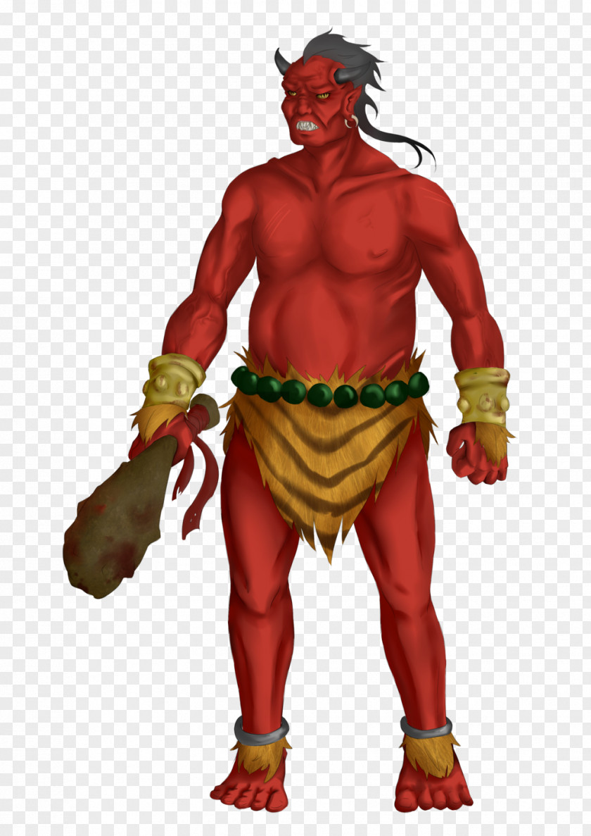 Demon Figurine Legendary Creature Muscle Superhero PNG