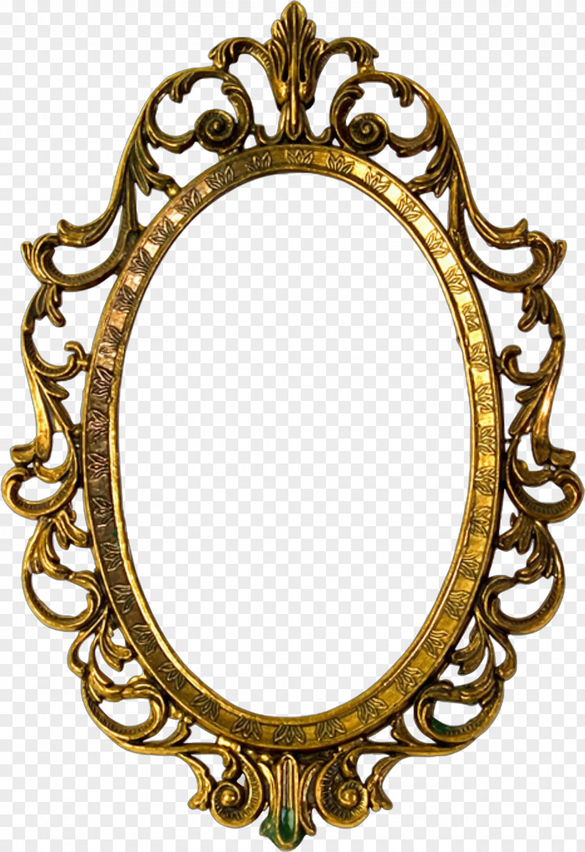 Ornate Vector Picture Frames Window Gold Glass Oval PNG