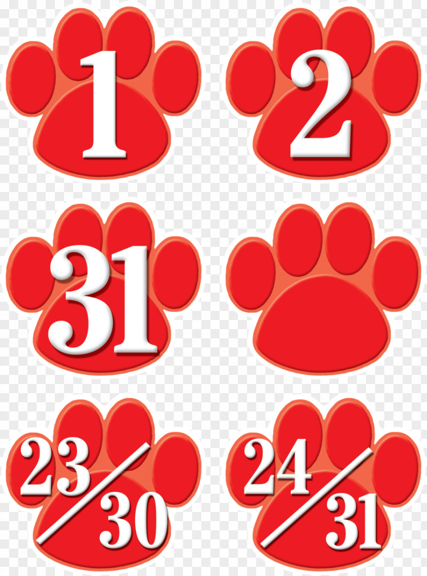 Red Paw Calendar Classroom PNG