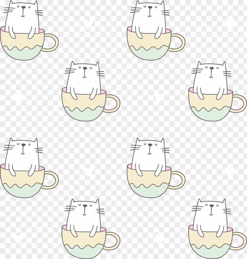 Vector Cup Of Cats Cat PNG