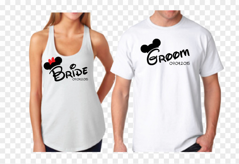 Bride Groom Minnie Mouse Mickey T-shirt Hoodie PNG