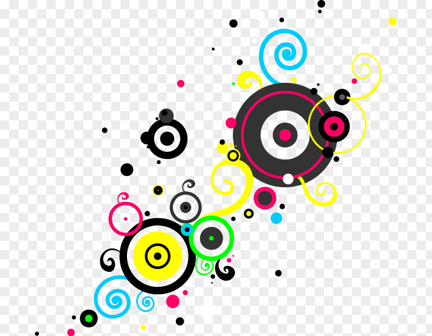 Colorful Abstract Dots Circle Photography Clip Art PNG