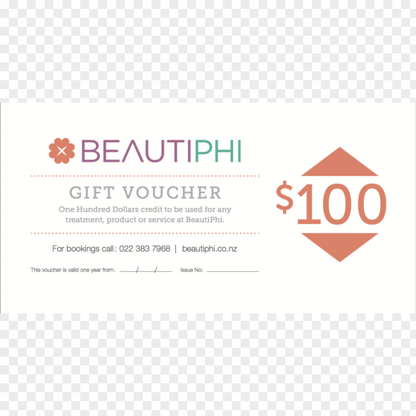 Gift Voucher Card Skin Care Brand PNG