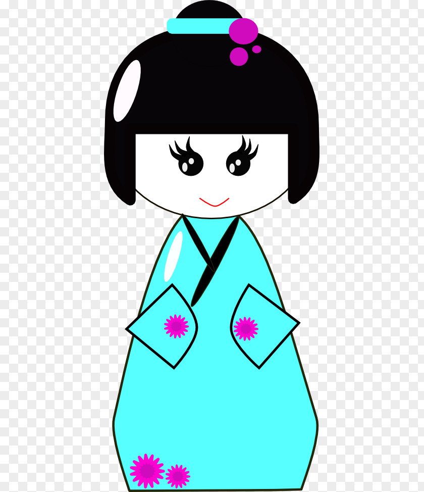 Japan Doll Headgear Line Clip Art PNG