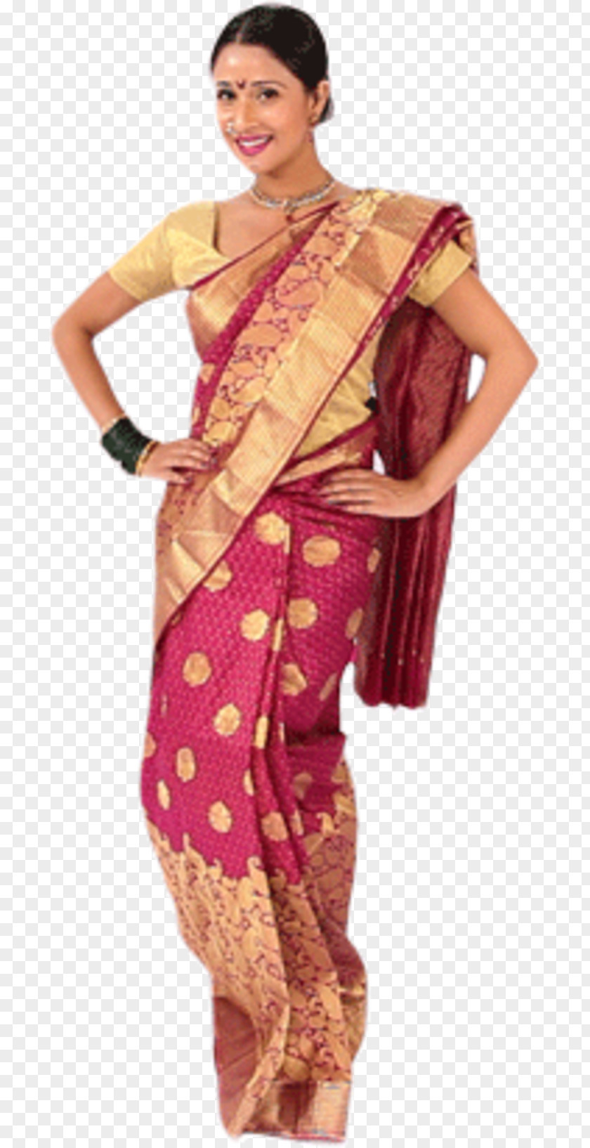 Saree Maharashtra Kanchipuram Maharashtrian Cuisine Sari Draped Garment PNG