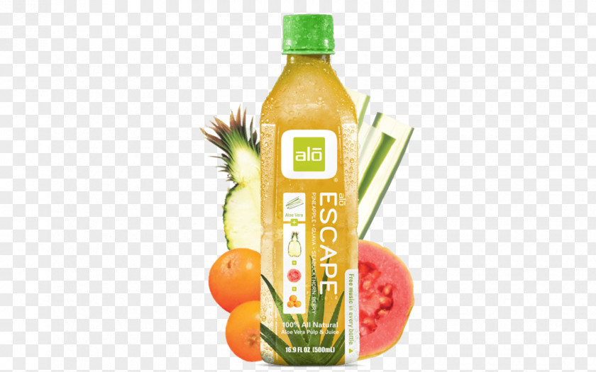 Juice Alo Exposed Original + Honey Real Aloe Vera Drink PNG