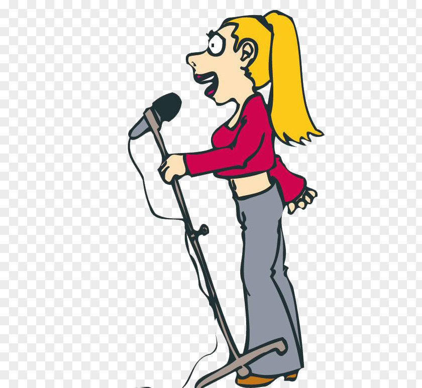 Stand-up Comedy Comedian PNG comedy , A blonde singing girl clipart PNG