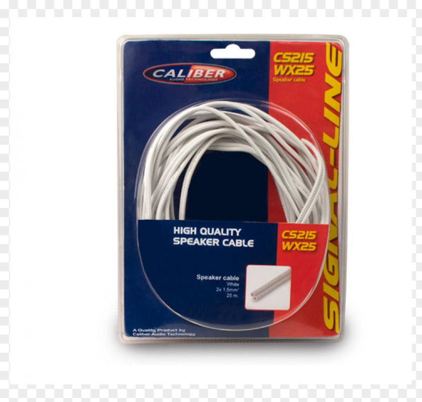 25 Cal Acp Electrical Cable CS215WX Kabel Głośnikowy 10m Przewód CALIBER Loudspeaker Speaker Wire HØJTTALERKABEL 2X1,5KV PNG