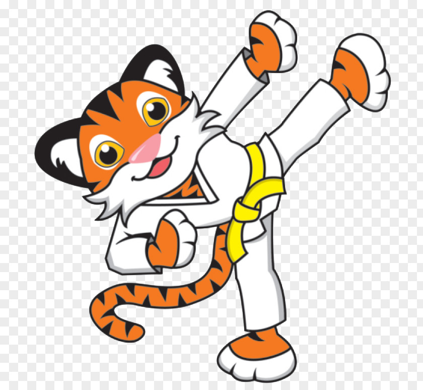 Tiger Cartoon American Taekwondo Association International Taekwon-Do Federation Karate Clip Art PNG