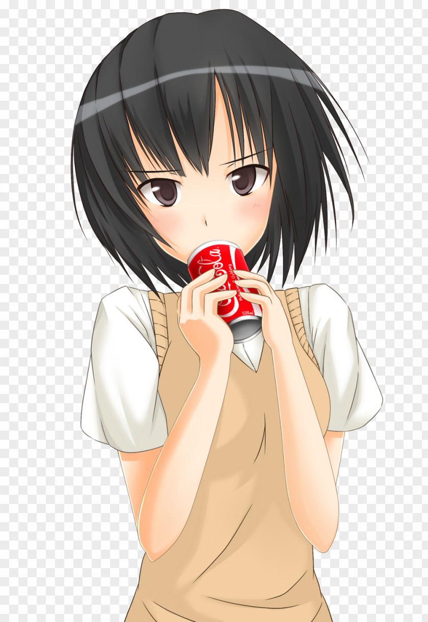 Ai Hair Coloring Coca-Cola Black Bob Cut PNG