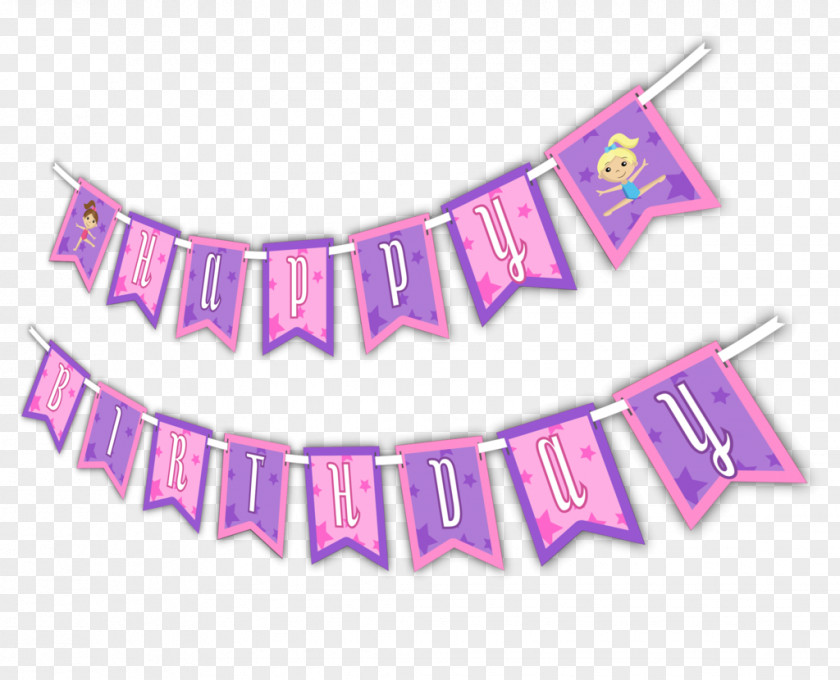 Birthday Paper Party Garland Bunting PNG