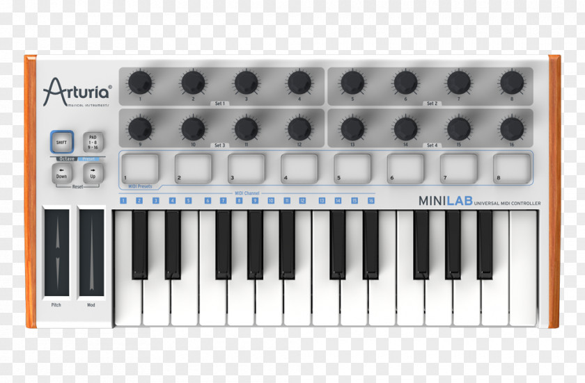 Minilab Arturia MiniLab MKII MIDI Controllers Sound Synthesizers 25 PNG
