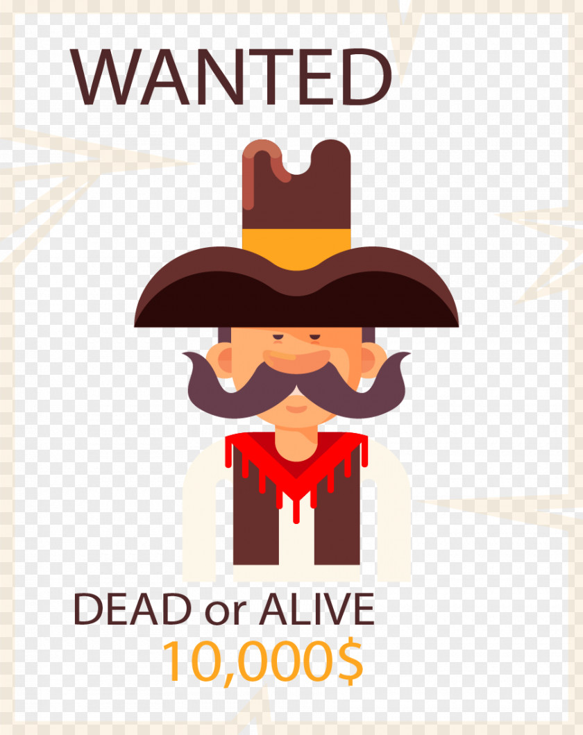 Cowboy Arrest Warrant Euclidean Vector Wanted Poster PNG
