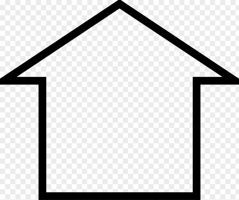 House Outline Cliparts White Clip Art PNG