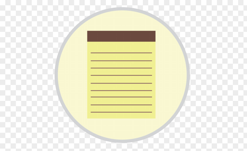 Notes Material Yellow Font PNG