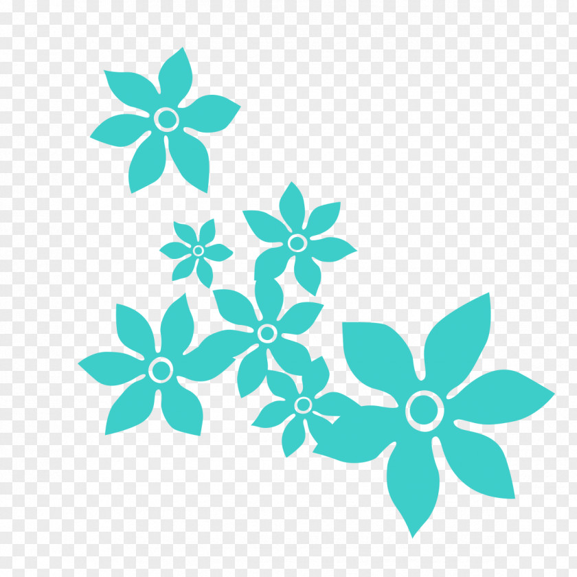 Blue Floral Background Decoration Flower Color PNG