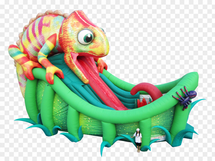 Chameleon Inflatable Bouncers Playground Slide Water Game PNG