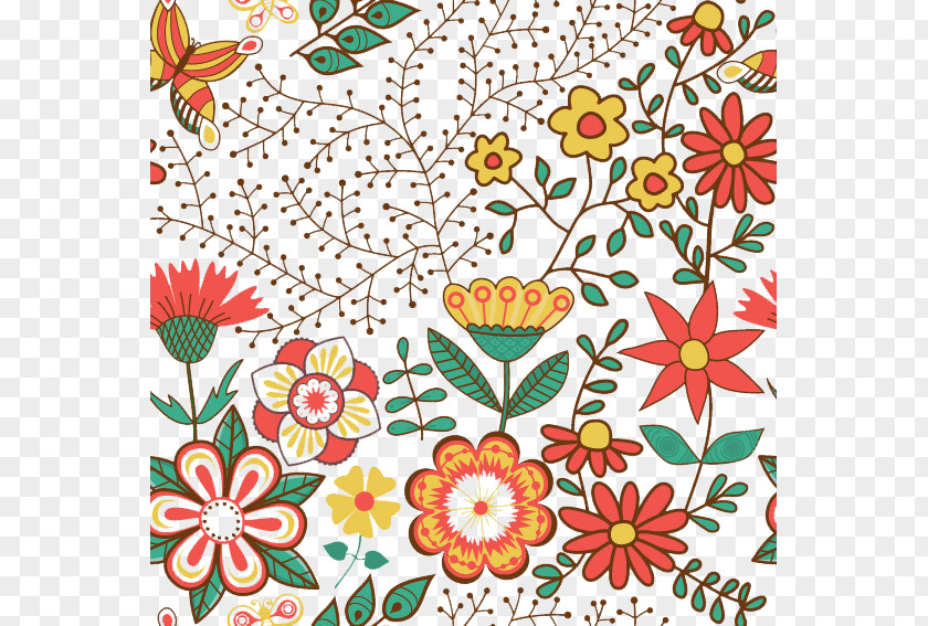 Floral Background Flower Pattern PNG
