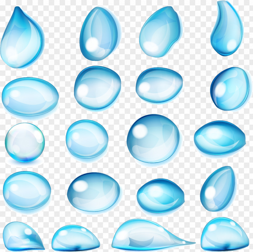 Blue Drops Drop Euclidean Vector PNG