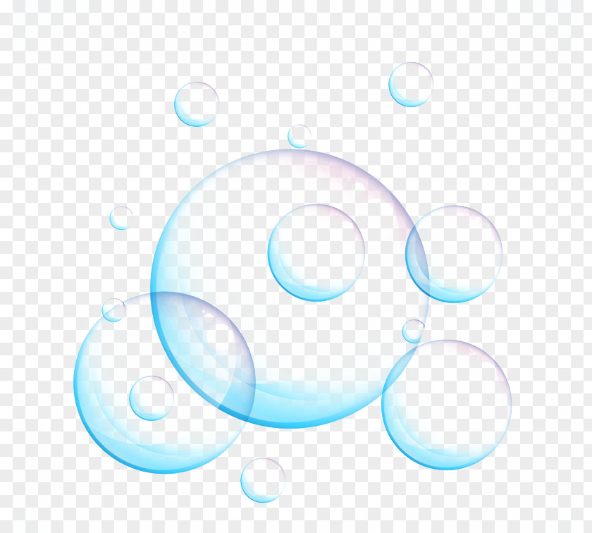 Colored Bubbles Blue Watercolor Painting Pink PNG