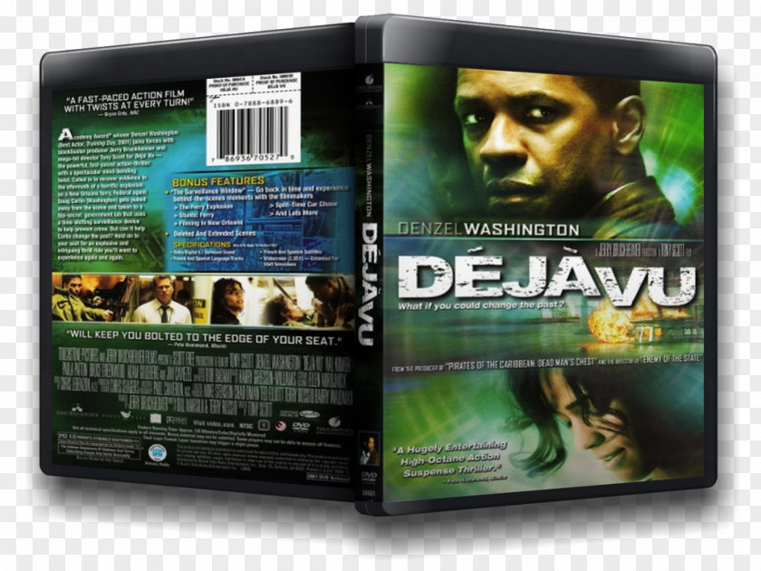 Dejavu Denzel Washington Déjà Vu Blu-ray Disc DVD PNG