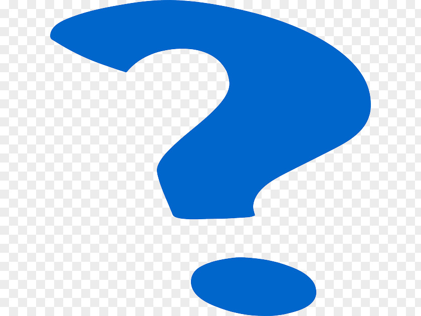 Question Mark Brand Logo Blue PNG