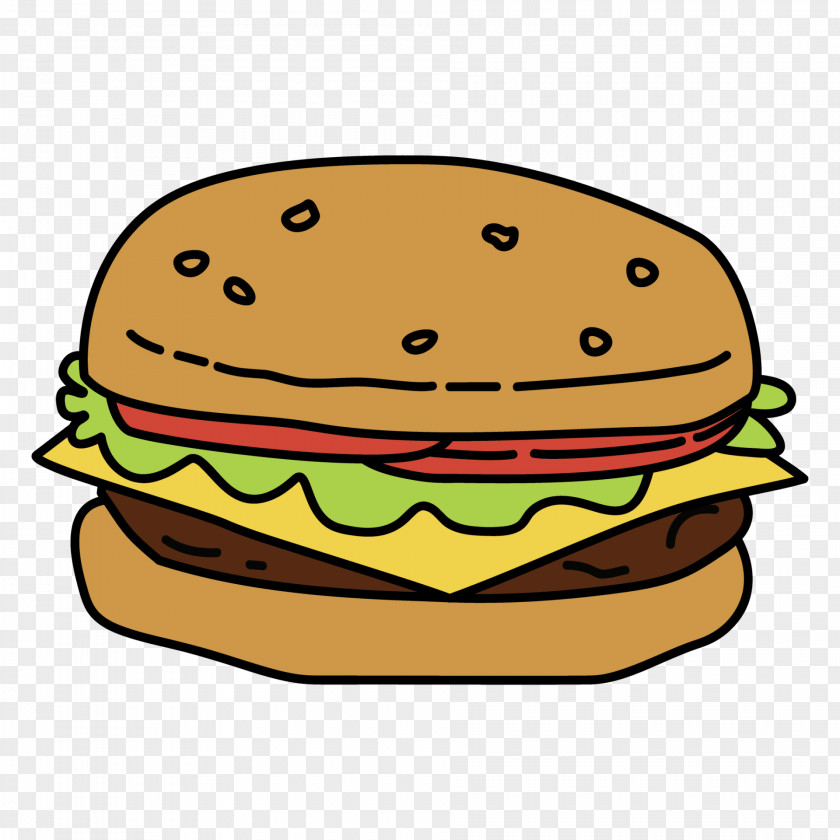 Burger Hamburger T-shirt Cheeseburger Veggie Fast Food PNG