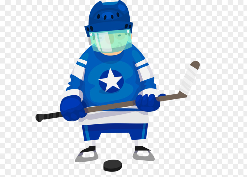 Cartoon Blue Hockey Jersey Ice Illustration PNG
