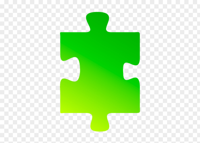 Jigsaw Puzzle, Green. PNG