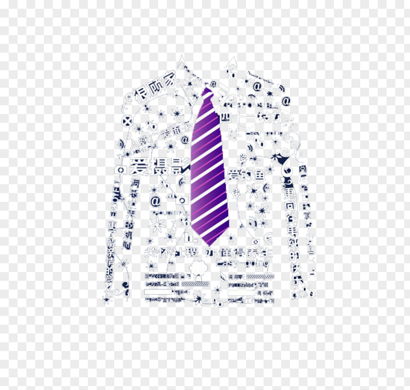 Suit Necktie Purple PNG