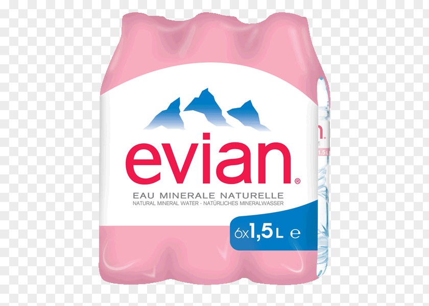 Water Carbonated Evian Mineral Fizzy Drinks PNG