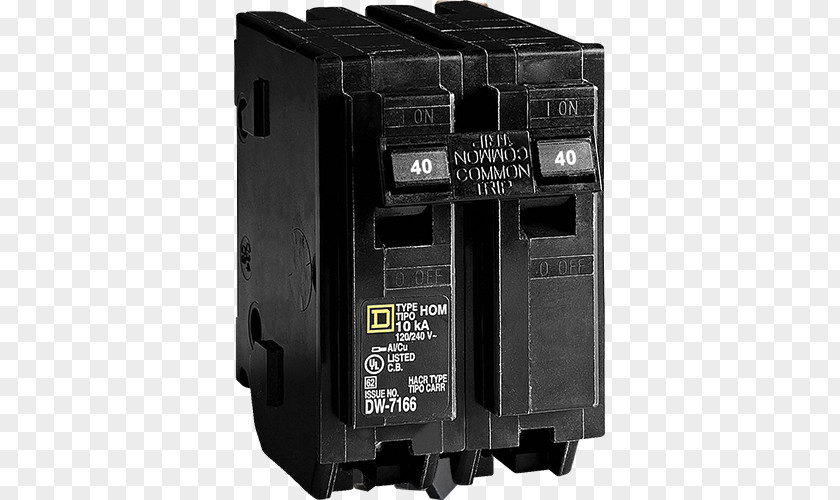 Circuit Breaker Schneider Electric Square D Ampere Electrical Network PNG