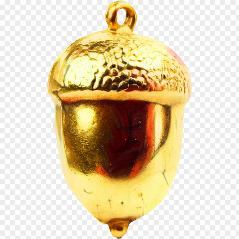 Metal Christmas Ornament Gold PNG