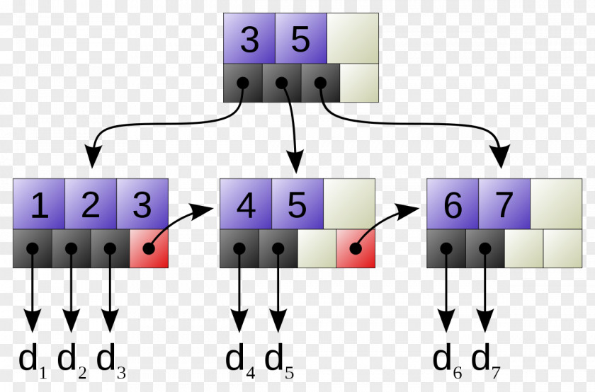 Tree B+ B-tree Data Structure Computer Science PNG