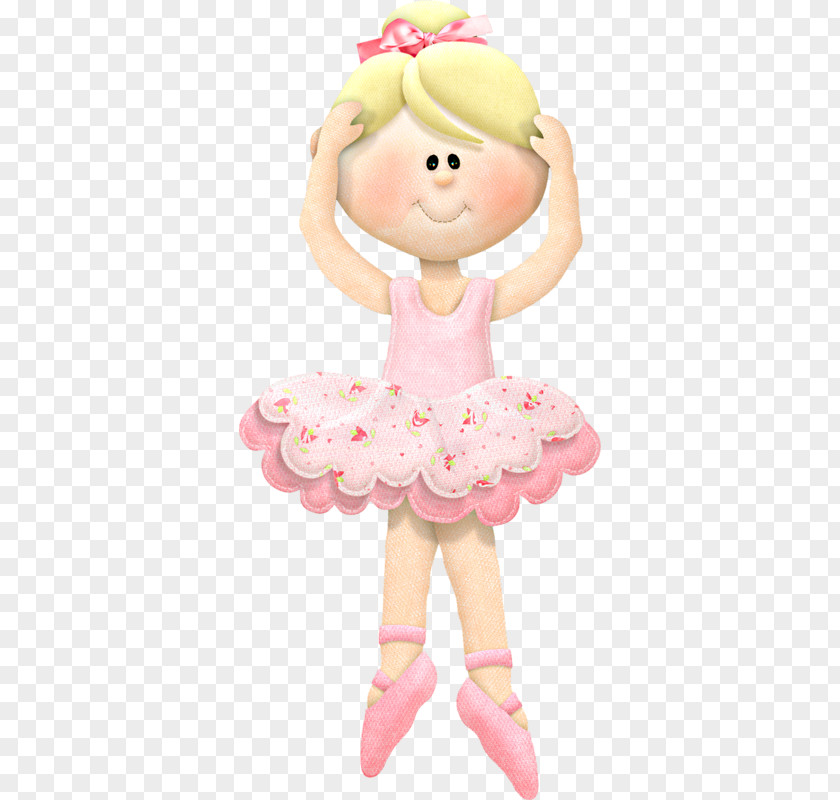 Cute Pink Bow Doll Ballet Dancer Tutu Drawing PNG