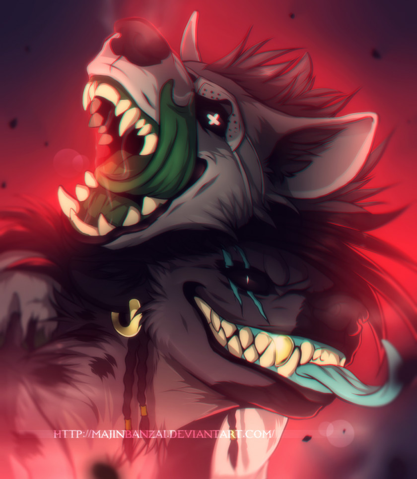 Hyena World Of Warcraft Striped Furry Fandom Art PNG
