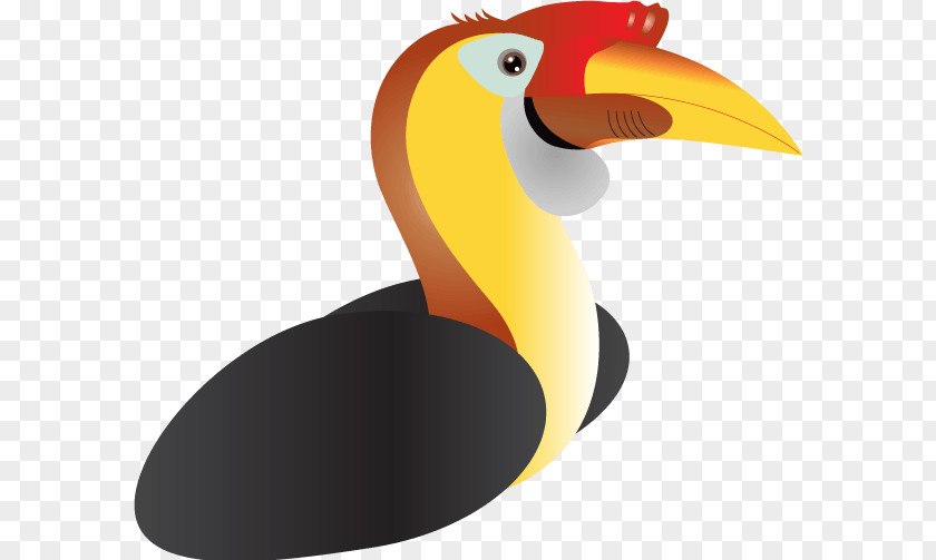 Personality Gemajing Beak Wrinkled Hornbill Bird PNG