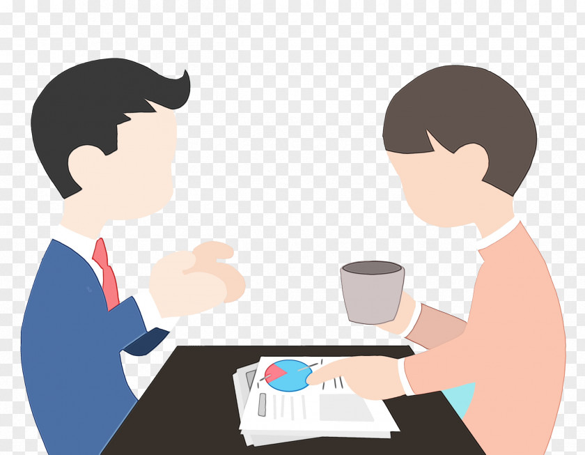 Sharing Conversation Watercolor Business PNG