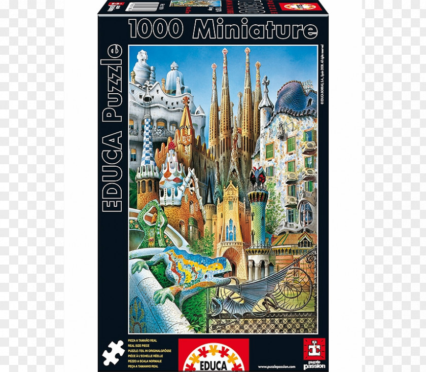 Collage Jigsaw Puzzles Educa Borràs Puzz 3D Park Güell PNG