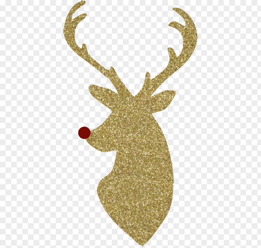 Deer Reindeer Silhouette Rudolph Red PNG