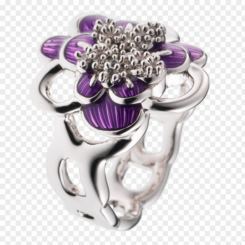 Flower Ring Earring Jewellery Amethyst Clothing Accessories PNG