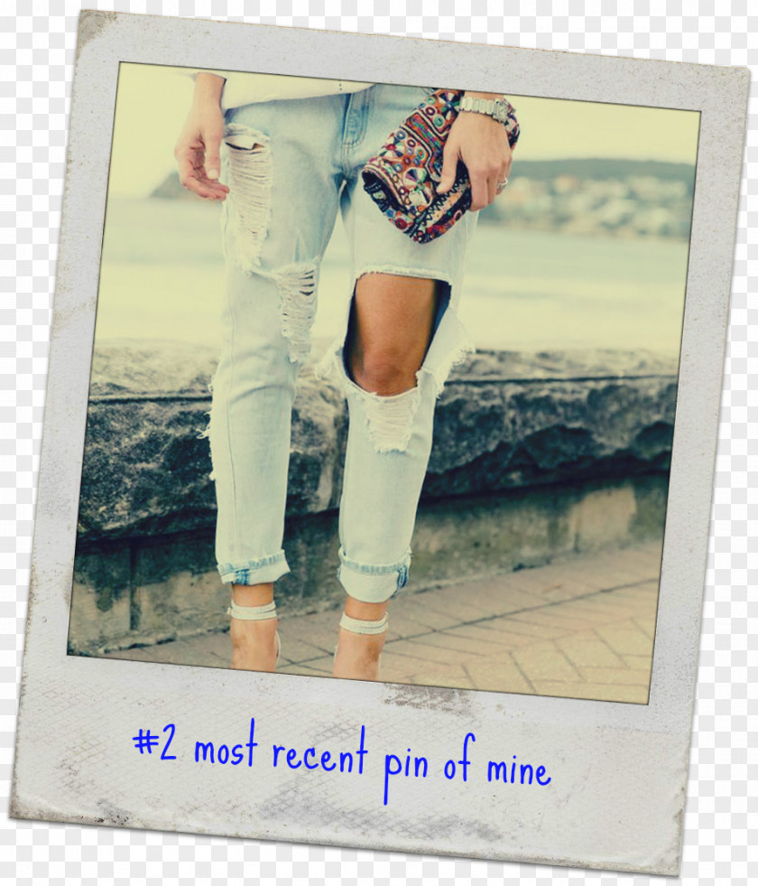 Jeans Boyfriend Ripped Pants Denim PNG