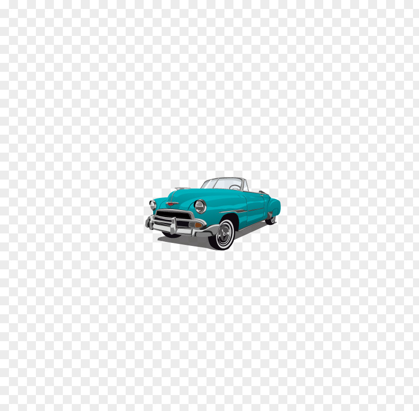 Blue Sports Car Luxury Vehicle Vintage PNG