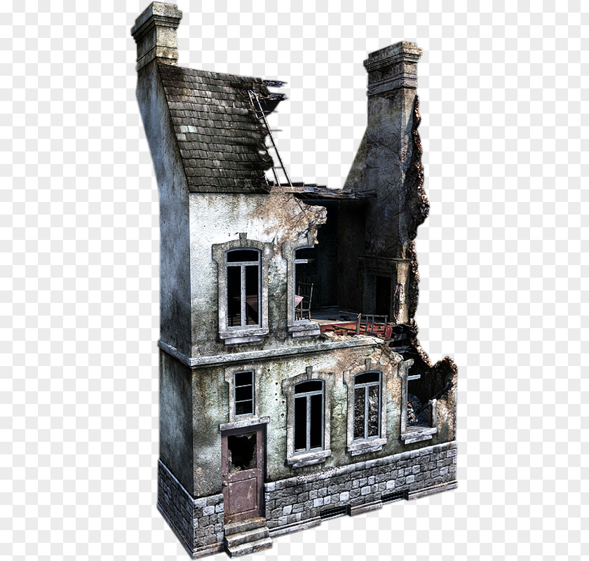 Broken Building House Architecture PNG