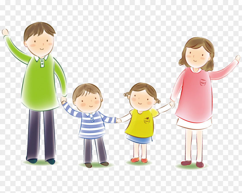 Family Holding Hands Methane Clathrate Illustration PNG