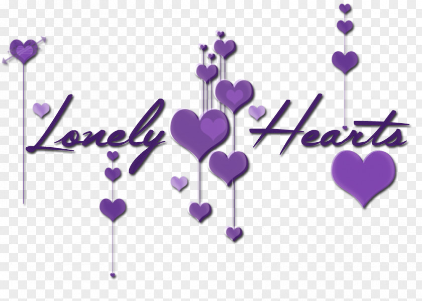 Purple Balloon Heart Font PNG