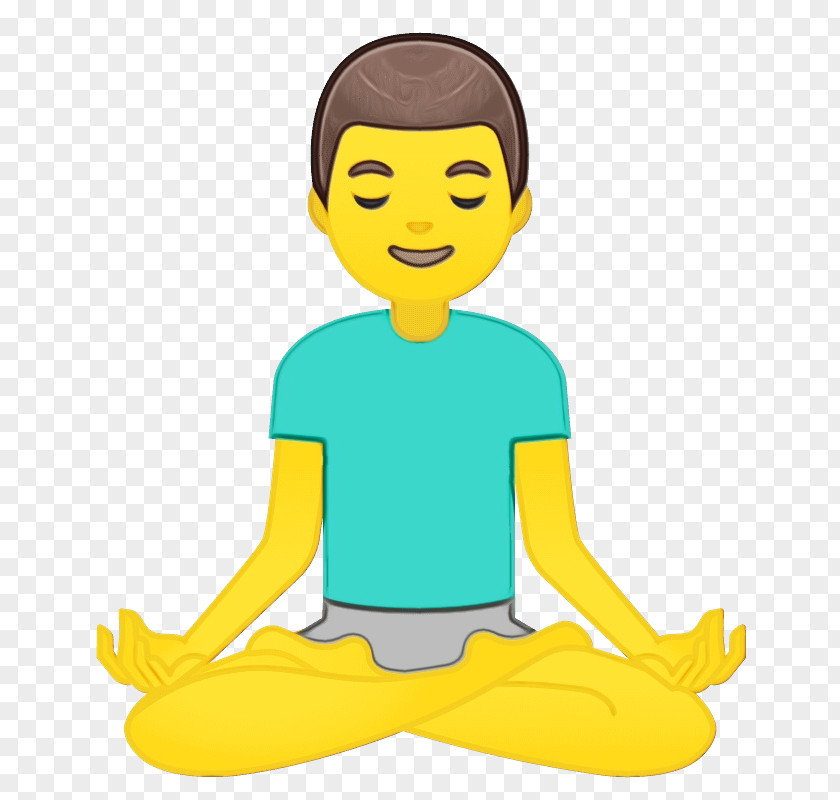 Emoji Yoga Lotus Position Meditation Human Skin Color PNG