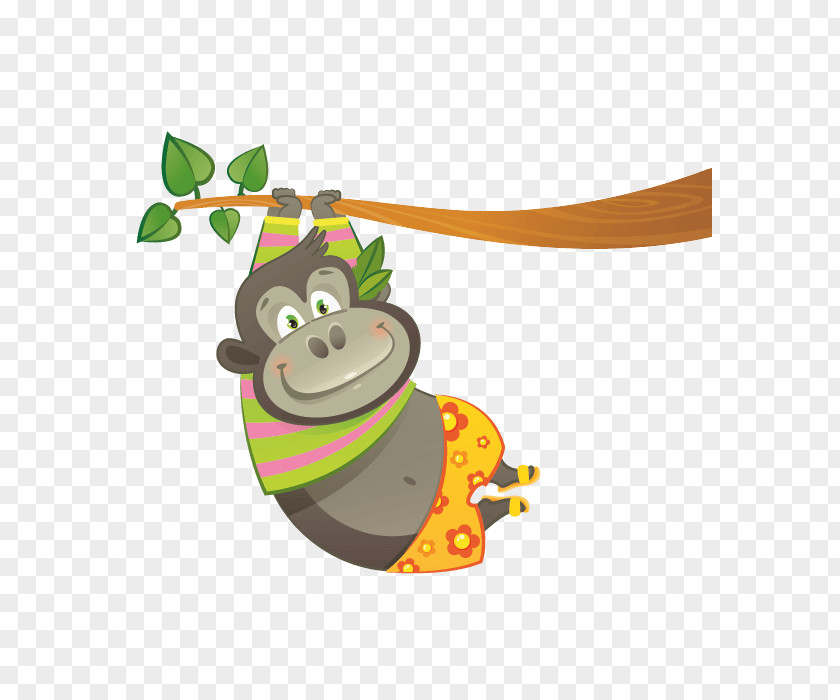 Gorilla Wall Decal Sticker Room PNG